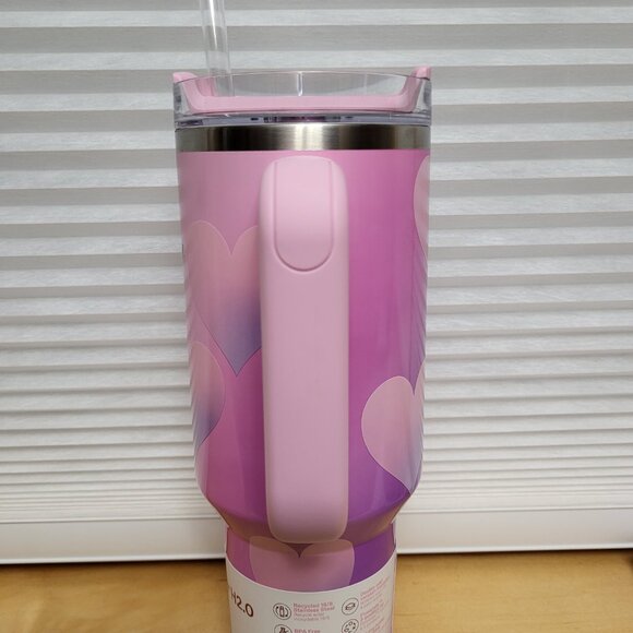 Stanley Target Valentine Tumbler Bundle, 40 Oz Pink Hearts & Bottle Boot - Picture 3 of 7